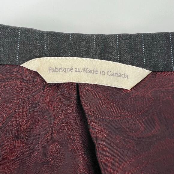 Vintage Wool Cashmere Italian Pinstripe Blazer Vitale Berberis Canonico Revenge - Picture 7 of 10